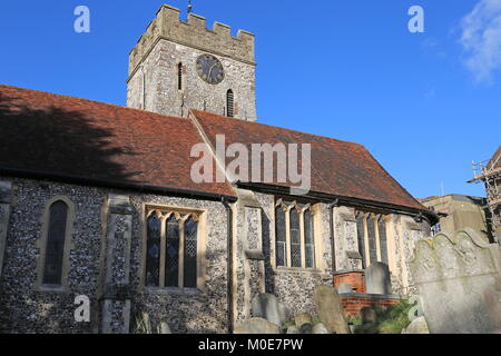 L'église St Mary, Quarry Street, Guildford, Surrey, Angleterre, Grande-Bretagne, Royaume-Uni, UK, Europe Banque D'Images