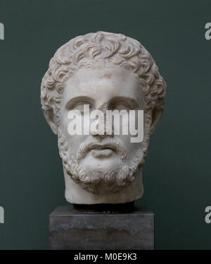 Philippe II de Macédoine (359-336 avant J.-C.), Roi de l'ancien grec royaume de Macédoine. Copie romaine d'un original grec. Banque D'Images