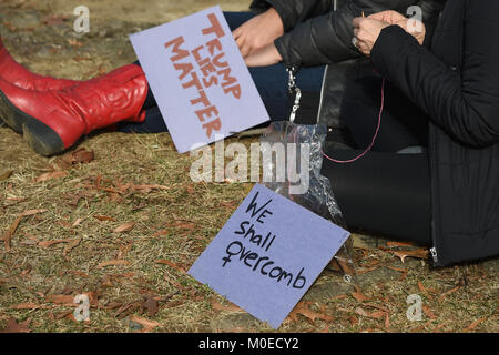 30 Jan, 2018. Les gens se rassemblent au cours de la Marche des femmes autour de Lincoln Memorial à Washington, DC, le 20 janvier, 2018 à Washington : csm Crédit/Alamy Live News Banque D'Images
