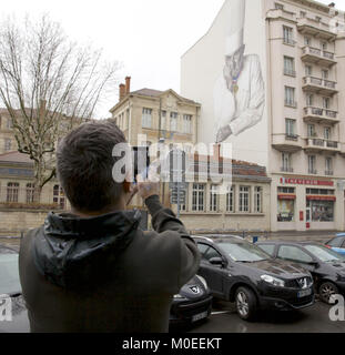 Lyon, France. Jan 21, 2018. Les Halles de Lyon Paul Bocuse à Lyon, France, décédé le 20 janvier 2018 à son domicile près de Lyon. La famille est un food hall contenant de nombreux bons restaurants et de boutiques et a été nommée en l'honneur du Bocuse lorsqu'il a été rénové en 2006. Credit : James Colburn/ZUMA/Alamy Fil Live News Banque D'Images