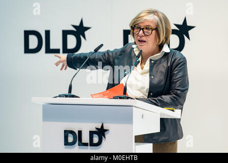 Munich, Allemagne. Jan 21, 2018. DLD fondateur Steffi Czerny parlant à la vie numérique Design (DLD) Conférence de Munich, Allemagne, 21 janvier 2018. La Vie Numérique Design Conference se tiendra du 20-22 janvier 2018. Credit : Matthias Balk/dpa/Alamy Live News Banque D'Images