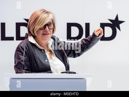 Munich, Allemagne. Jan 21, 2018. DLD fondateur Steffi Czerny parlant à la vie numérique Design (DLD) Conférence de Munich, Allemagne, 21 janvier 2018. La Vie Numérique Design Conference se tiendra du 20-22 janvier 2018. Credit : Matthias Balk/dpa/Alamy Live News Banque D'Images