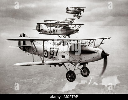 N° 57 Squadron RAF, aéronefs Hawker Hart, 1932 Banque D'Images