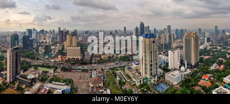 Vue aérienne de Jakarta, Indonésie Banque D'Images