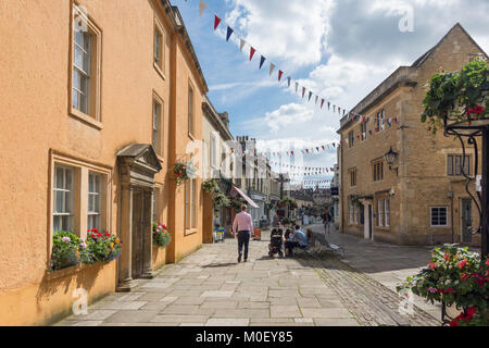 Rue Haute piétonne, Corsham, Wiltshire, Angleterre, Royaume-Uni Banque D'Images