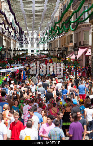 Des foules de gens à la foire de Malaga, Feria de Málaga Jour à Malaga, Espagne Banque D'Images