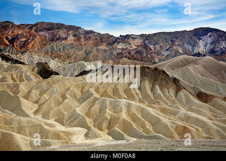 Crêtes de Zabriskie Point, Death Valley, Californie. Banque D'Images