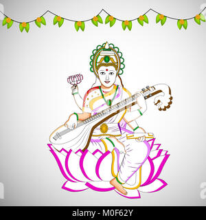 Illustration du festival indien Vasant Panchami background Banque D'Images