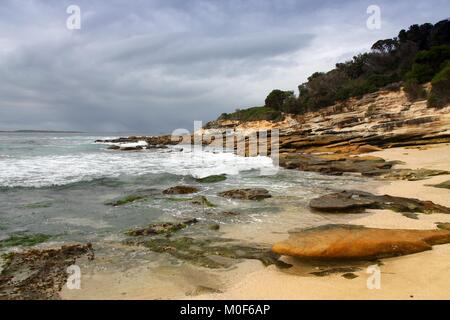 Le paysage du Parc national royal en Australie - d'un océan à Bundeena. Banque D'Images