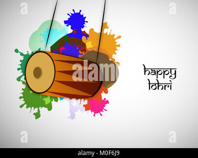 Illustration du festival hindou Lohri background Banque D'Images