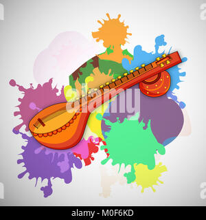 Illustration du festival indien Vasant Panchami background Banque D'Images