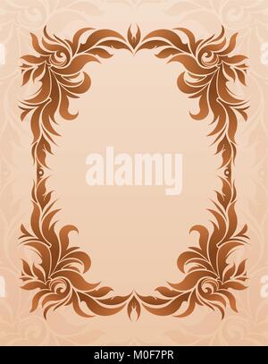 Vintage de luxe sur châssis grunge background avec espace pour le texte. Retro Vintage carte de vœux ou d'invitation. Illustration de Vecteur