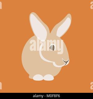 Cartoon vector illustration lapin style télévision vue avant Illustration de Vecteur
