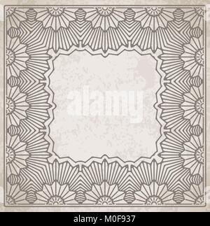 La place page, coloration unique du livre ou d'une carte de vœux - vintage design géométrique. Vector illustration avec l'espace vide pour le texte. Illustration de Vecteur