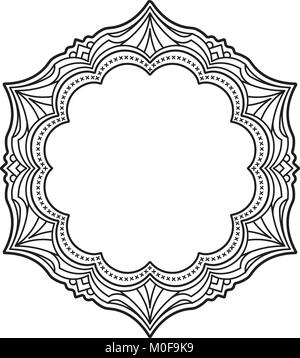 Rare, hexagonales, de la dentelle, du cadre décoratif avec place vide pour votre texte. Vector illustration. Illustration de Vecteur