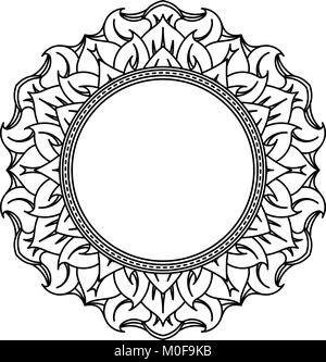 Rare, hexagonales, de la dentelle, du cadre décoratif avec place vide pour votre texte. Vector illustration. Illustration de Vecteur