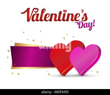 Carte - happy Valentines Day Illustration de Vecteur