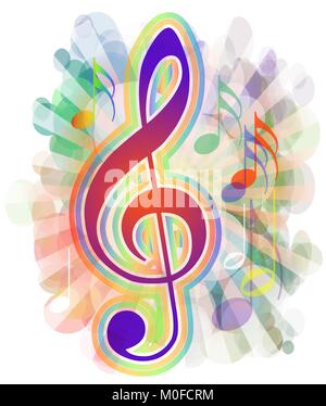 Musique de fond coloré Illustration de Vecteur