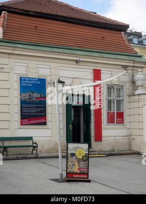 VIENNE, AUTRICHE - 06 DÉCEMBRE 2017 : billetterie pour le palais du Belvédère Banque D'Images