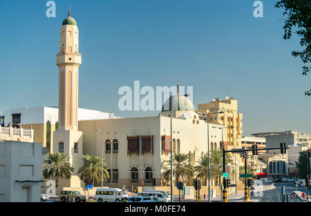 Mosquée dans la vieille ville de Doha, capitale du Qatar. Banque D'Images