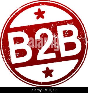 Timbres en caoutchouc B2B Illustration de Vecteur