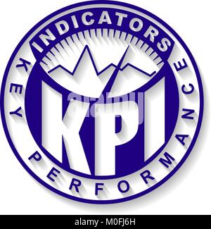 KPI. La conception d'indicateurs de performance clés. Illustration de Vecteur