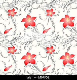 Seamless floral background. Illustration de Vecteur
