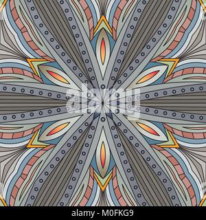 Résumé transparente motif tribal. Texture ethnique dessiné à la main, vector illustration en couleurs sombres. Illustration de Vecteur