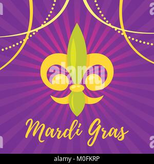 Carte de souhaits Mardi Gras Illustration de Vecteur