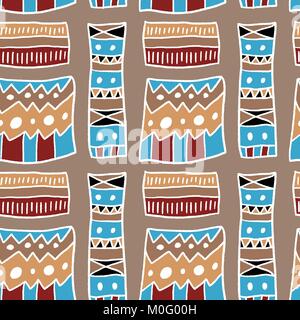 Motif africain - tissu artistique de texture. Arrière-plan transparent. Illustration de Vecteur