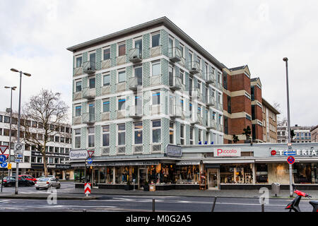 L'Europe, l'Allemagne, Cologne, le coin de maison Kolumba Glockengasse/Tunis street, architecte Wilhelm Koep. Europa, Deutschland, Koeln, das Kolumbahaus Eck Banque D'Images