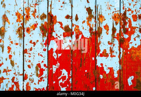 Grunge fond de bois peint en rouge Banque D'Images