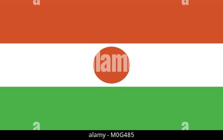 Drapeau national du Niger Illustration de Vecteur