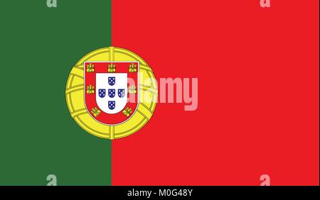 Drapeau national du Portugal Illustration de Vecteur