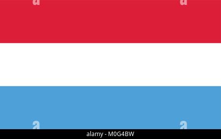 Drapeau national du Luxembourg Illustration de Vecteur