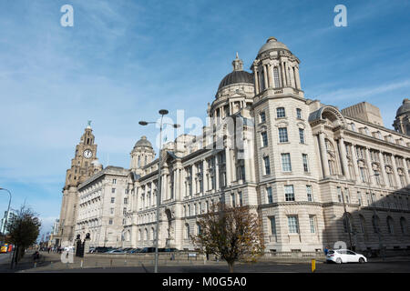 Le port de Liverpool building à Liverpool, en Angleterre. Banque D'Images