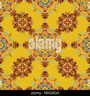 Un design ethnique Indiens tribaux. L'est chaud coloré festif mandala couleurs tendance Illustration de Vecteur