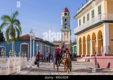 Plaza Mayor à Trinidad, Cuba Banque D'Images