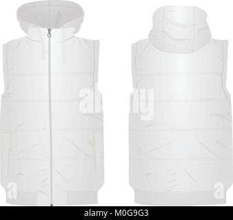 Puffer veste blanche. vector illustration Illustration de Vecteur