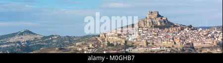 Voir à l'ancienne ville médiévale de Morella, Castellon, Espagne Banque D'Images