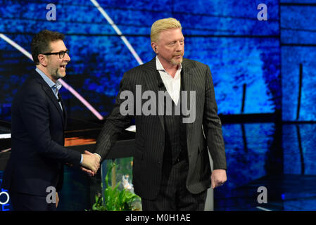 Milan, Italie. Jan 21, 2018. Boris Becker à la télévision italienne programme "Che tempo che fa' avec Fabio Fazio. 21 janvier 2018 - Milano - Studi Rai Crédit : Andrea Bruno Diodato - Alamy live News Crédit : andrea bruno diodato/Alamy Live News Banque D'Images