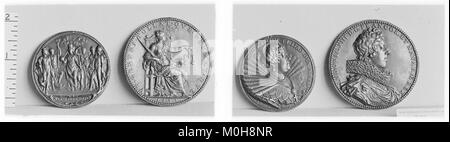 Portrait de Louis XIII, roi de France, qui régna de 1610 à 1643. L'image représente une représentation historique de la monarchie française au début du XVIIe siècle. Banque D'Images