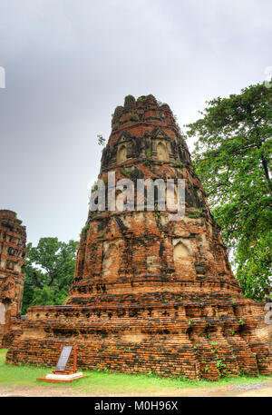 Asie,Thaïlande,Ayutthaya,Wat Mahathat temple ruins Banque D'Images