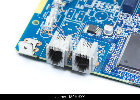 Circuit fermé jusqu'FAX isolé sur fond blanc Banque D'Images