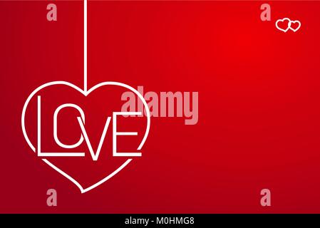 Carte - happy Valentines Day Illustration de Vecteur