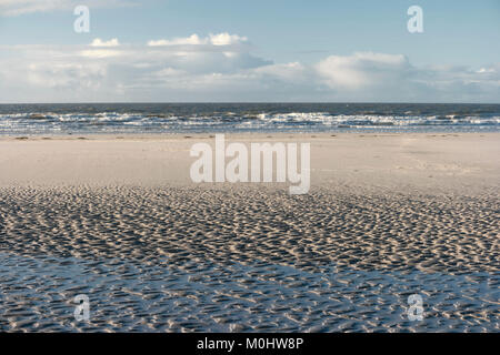 Marques d'ondulation sur l'île nord-frison Amrum en Allemagne Banque D'Images