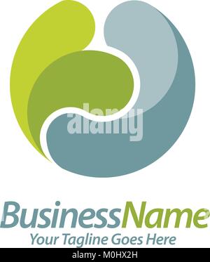 Frais de débit logo cercle concept, parfait pour le gaz, l'eau,consulting Illustration de Vecteur