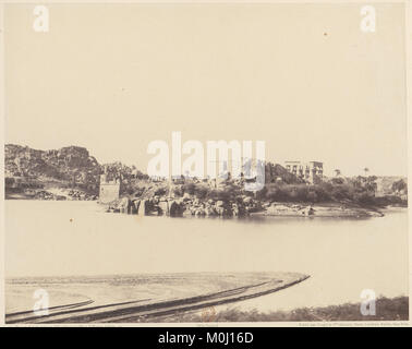 Ile de Philae (Fîleh), Vue Générale prise du Sud-Est au point B A RENCONTRÉ DP71398 Banque D'Images