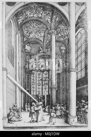 Intérieur de l'église de Saint Katherine's avec la parabole de la paille et de la Poutre RENCONTRÉ MM53299 Banque D'Images