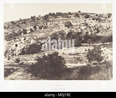 Jérusalem, vallée de Hinnom, l'ensemble du flanc droit rencontré DP131248 Banque D'Images